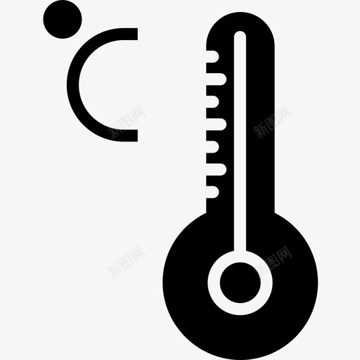 温度计天气189固态图标svg_新图网 https://ixintu.com 固态 天气189 温度计