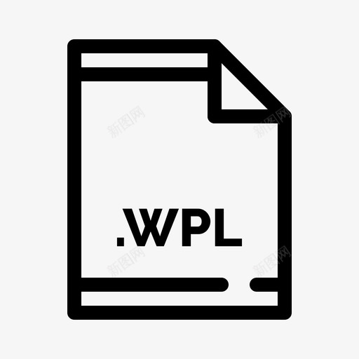 wpl文档扩展名图标svg_新图网 https://ixintu.com wpl 扩展名 文件 文件类型 文档