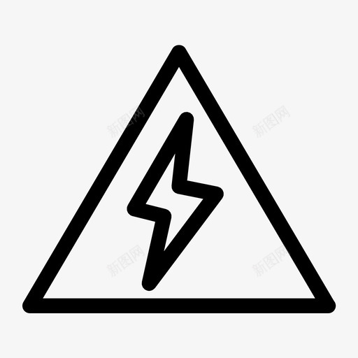 高压标志注意危险图标svg_新图网 https://ixintu.com 危险 危险和安全 注意 高压 高压标志
