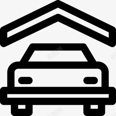 车库商业汽车图标图标
