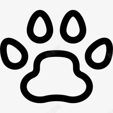 爪印宠物店37直线型图标图标