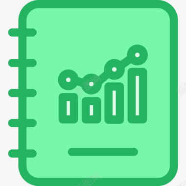 笔记本分析8线绿色图标图标