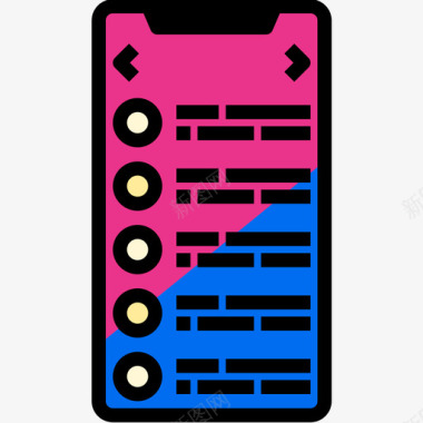 应用程序智能手机线性颜色图标图标