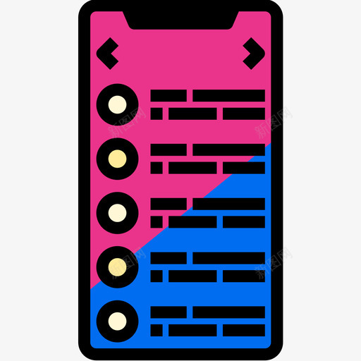 应用程序智能手机线性颜色图标svg_新图网 https://ixintu.com 应用程序 智能手机 线性颜色