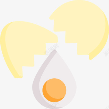 鸡蛋烹调48扁平图标图标
