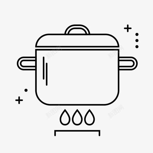 锅肉汤炊具图标svg_新图网 https://ixintu.com 厨房 炊具 肉汤