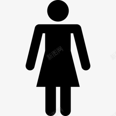 女性浴室卫生间图标图标
