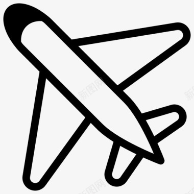 空中飞行飞机电子商务图标图标