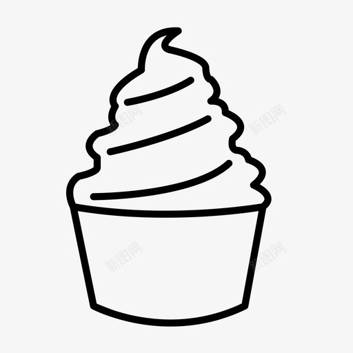 杯冰淇淋凉爽食物图标svg_新图网 https://ixintu.com 冰淇淋 凉爽 夏季 收藏 食物
