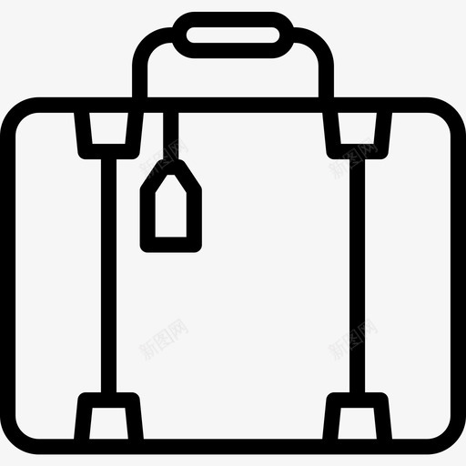 行李箱机场50直线型图标svg_新图网 https://ixintu.com 机场 直线 线型 行李箱