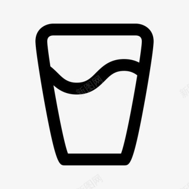 水饮料玻璃杯图标图标