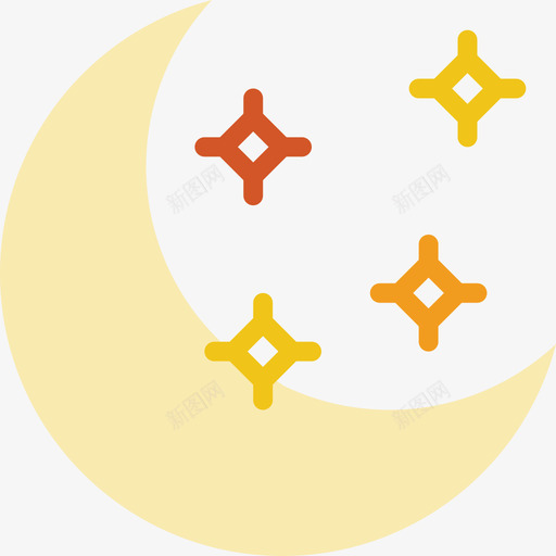 月亮占星术和符号学2平面图标svg_新图网 https://ixintu.com 占星术 平面 月亮 符号学