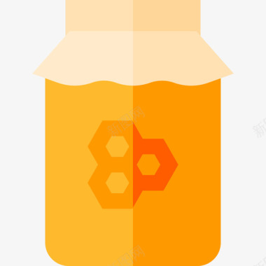 蜂蜜罐29号扁平图标图标