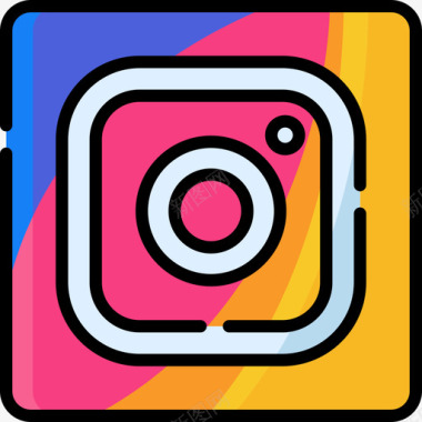 Instagram徽标社交媒体徽标linecolorlinealcolor图标图标