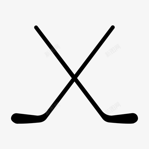 曲棍球棒冰运动图标svg_新图网 https://ixintu.com 加拿大 曲棍 曲棍球 球棒 运动