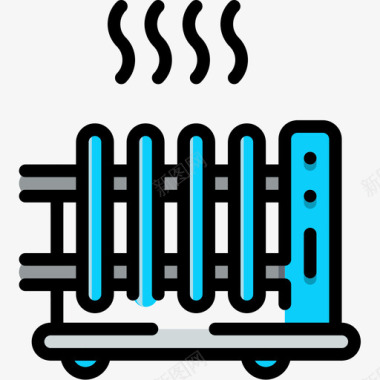 加热器家用电子4线性颜色图标图标