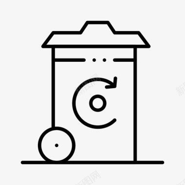 垃圾箱能源回收图标图标