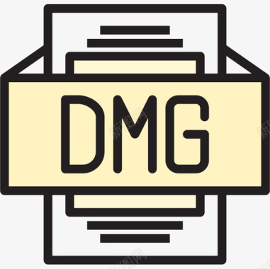 Dmg文件类型2线性颜色图标图标