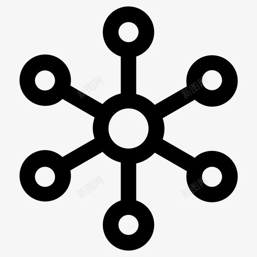 节点集中连接图标svg_新图网 https://ixintu.com 分配 网络 节点 连接 集中