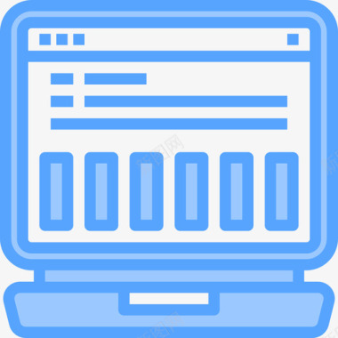 列笔记本电脑浏览器5蓝色图标图标