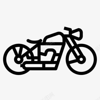 经典摩托车摩托车手车辆图标图标