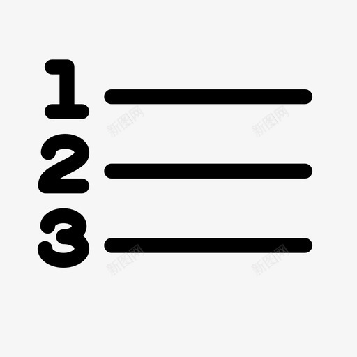 列表编号排序图标svg_新图网 https://ixintu.com 事项 任务 列表 工具 布局 待办 排序 文本 编号