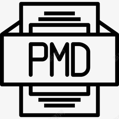 Pmd文件类型3线性图标图标