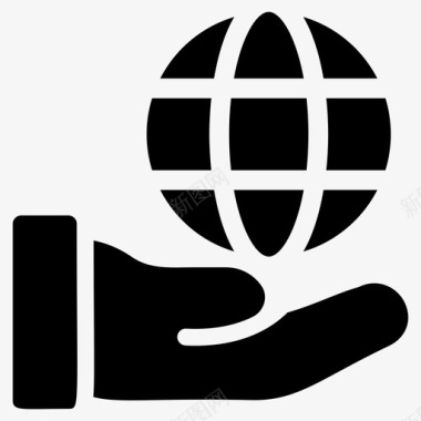 全球服务动态业务全球世界图标图标
