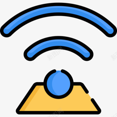 Wifi通讯124线性彩色图标图标