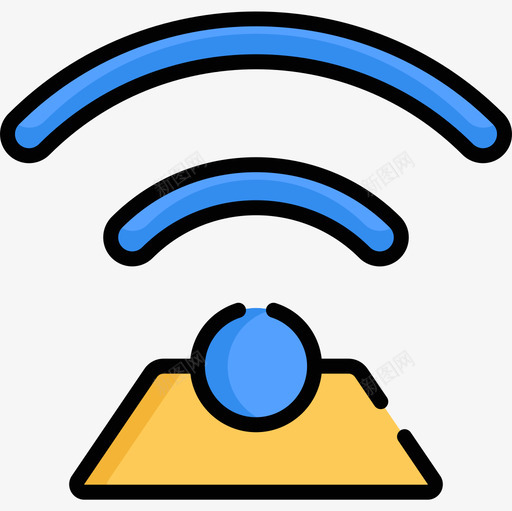 Wifi通讯124线性彩色图标svg_新图网 https://ixintu.com Wifi 彩色 线性 通讯