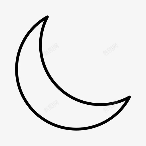 月亮自然夜晚图标svg_新图网 https://ixintu.com ui 元素 基本 夜晚 月亮 睡眠 自然 规则