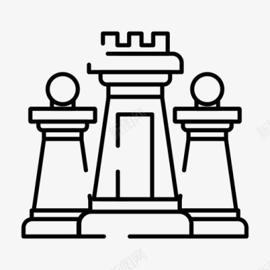 国际象棋计算机战略图标图标