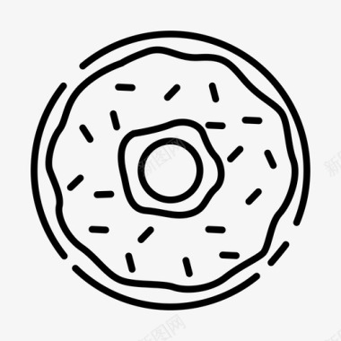 甜甜圈空心圆形图标图标