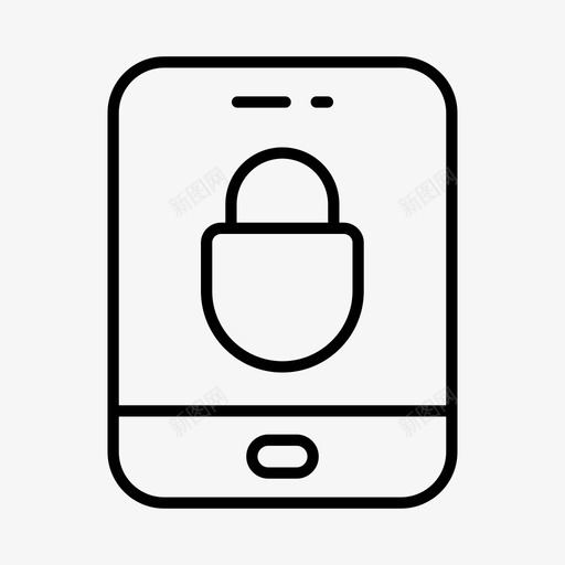 锁屏网络安全安全图标svg_新图网 https://ixintu.com 安全 安全服务 网络安全 锁屏