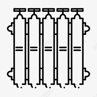 散热器电池暖气图标图标