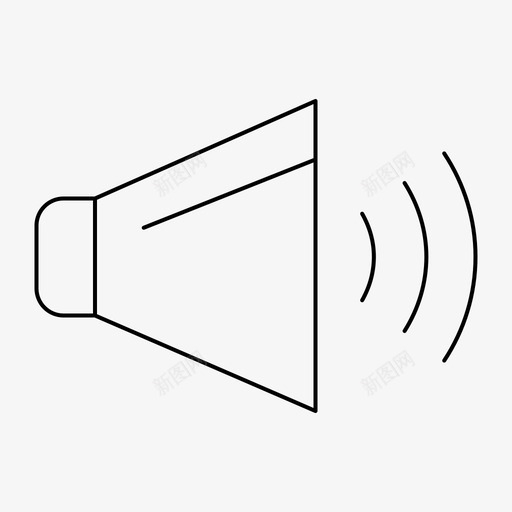 声音开扬声器图标svg_新图网 https://ixintu.com 元素 基本 声音 扬声器 用户界面 音量
