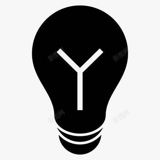 创意灯泡电图标svg_新图网 https://ixintu.com 创意 商务和办公 思考 灯 灯泡 电