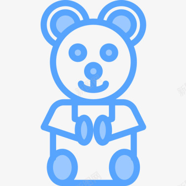泰迪熊10号卧室蓝色图标图标