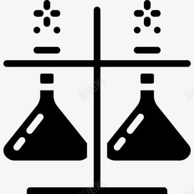 烧瓶科学63装满图标图标