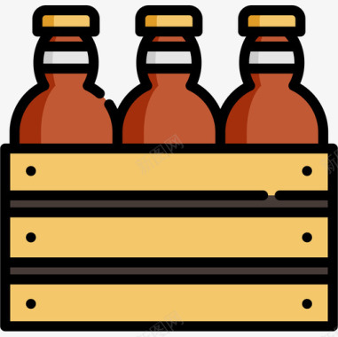 啤酒啤酒节20线性颜色图标图标