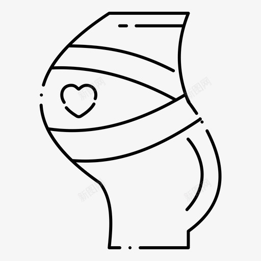 腰带怀孕安全图标svg_新图网 https://ixintu.com web界面2月系列 女性 安全 怀孕 支持 腰带