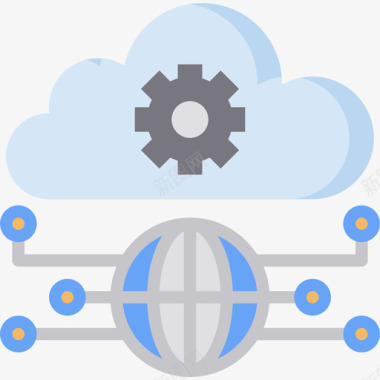 网络云技术13扁平图标图标