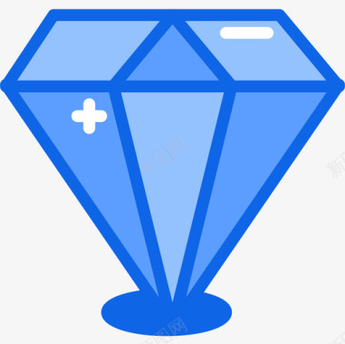 钻石商业284蓝色图标图标