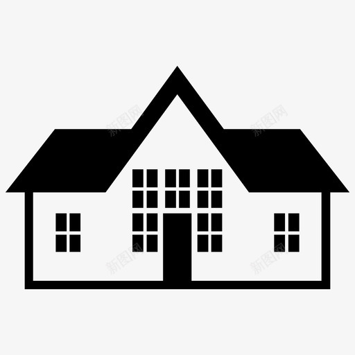 家建筑物家庭图标svg_新图网 https://ixintu.com 地方 家 家庭 建筑物 简陋的房子