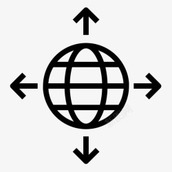 跨国公司世界扩张商业商业扩张图标高清图片