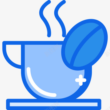 咖啡杯61号餐厅蓝色图标图标