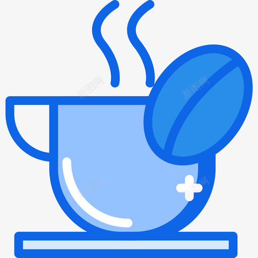 咖啡杯61号餐厅蓝色图标svg_新图网 https://ixintu.com 61号餐厅 咖啡杯 蓝色