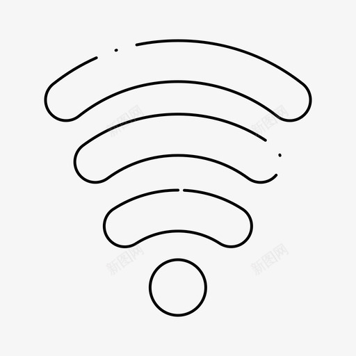 wifi服务信号图标svg_新图网 https://ixintu.com wifi 信号 元素 基本 服务 用户界面 虚线