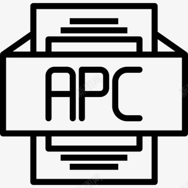 Apc文件类型3线性图标图标
