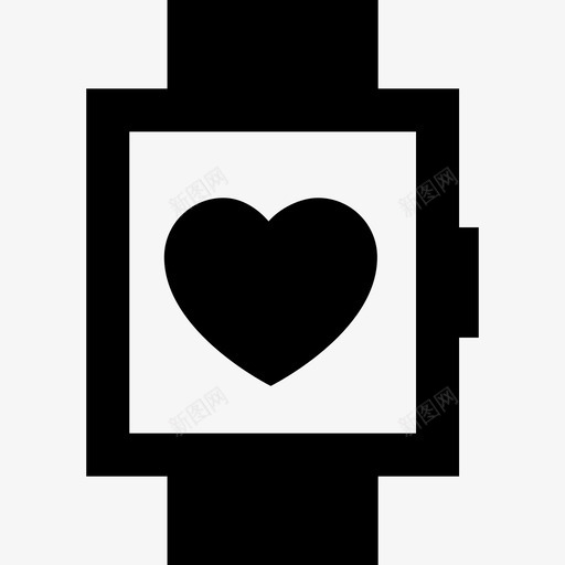 智能健康手表智能心脏应用程序图标svg_新图网 https://ixintu.com 健康 应用程序 心脏 手表 智能